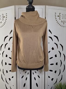 NWT Banana Republic Cowl Neck Brown Long Sleeve Sweater Size S